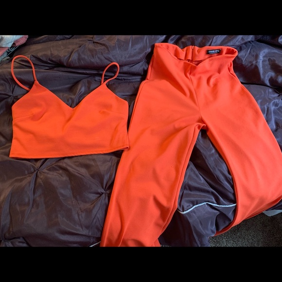 Fashion Nova orange Two piece set - Picture 4 of 6